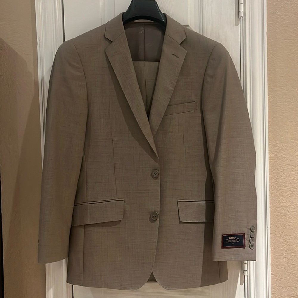 NEW Tan 2-piece / 2 Button Slim Suit